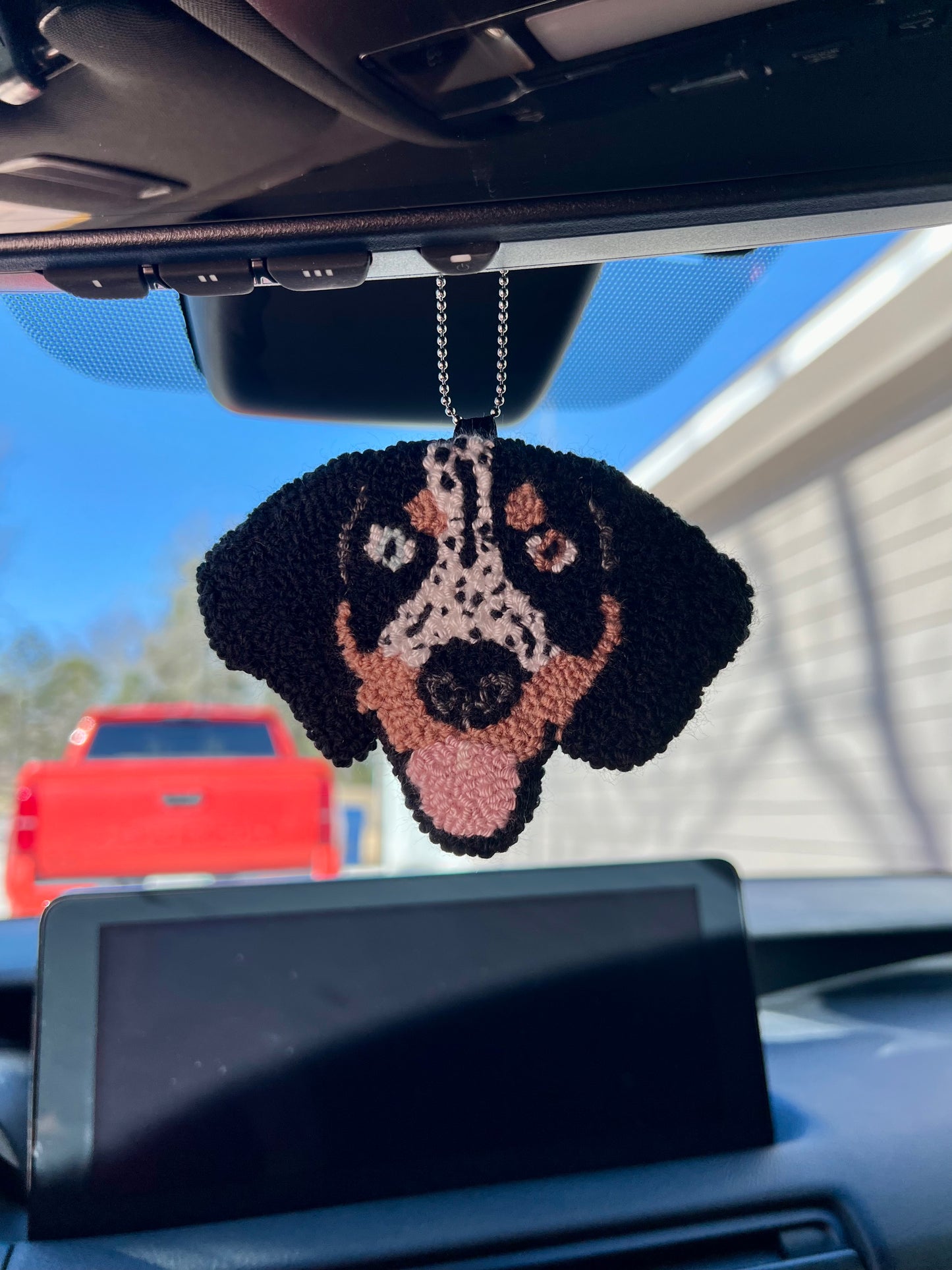 Pet Face Rearview Mirror Hanging